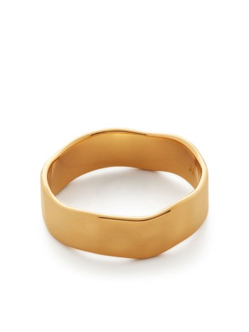 Monica Vinader - Siren Muse band ring - women - Recycled Silver/18kt Gold - Q