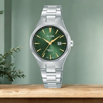 ALBA 雅柏錶 PAIR 經典簡約設計 指針錶 女錶-30mm綠色 VJ22-X431Q.AH7DN7X1