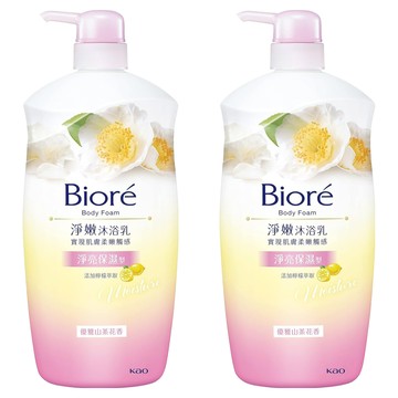 Biore 蜜妮 淨嫩沐浴乳 山茶花 淨亮保濕  1kg  2瓶