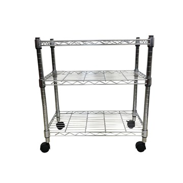 我塑我形 60 x 35 x 65 cm MIT耐重移動式萬用鐵力士鍍鉻三層收納架 置物架 鐵力士架 三層架
