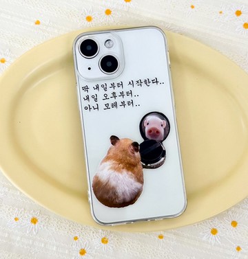 iPhone Galaxy Hamster 防摔防刮透明手機殼