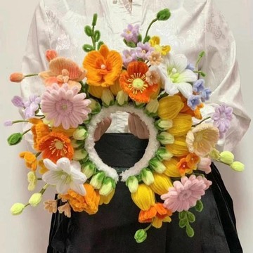 🌷扭一扭🌷 扭扭棒手作diy簪花材料包尋埔女發簪發箍花束成品送朋友閨蜜禮物 手作花束 畢業花束 交換禮物