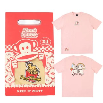 【Paul Frank】吃不胖的零食盲盒-冰淇淋粉T恤紅款(XL)