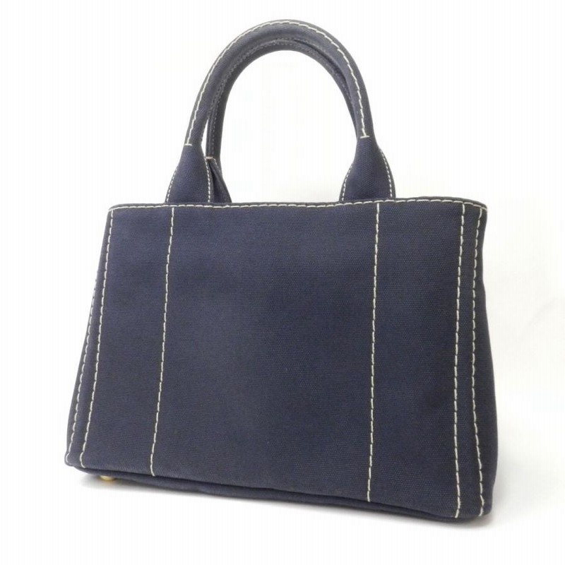 PRADA プラダ カナパ ミニ 2WAY 18G439 ギンガムチェック トートバッグ キャンバス レディース 中古 | LINEショッピング