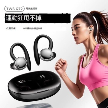 （爆款熱賣）（國際精品）【免運】耳掛式藍芽爾機無線 線入耳降噪運動跑步遊戲2025新款超長續航高音質