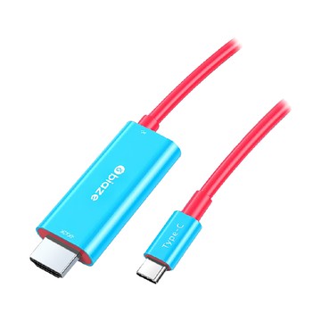 biaze 畢亞茲 switch款 TYPE-C轉HDML 投屏線  紅藍色 1.8米  單一商品  1條