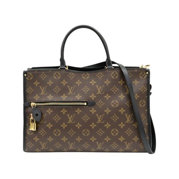 LOUIS VUITTON LV 路易威登 棕色 原花帆布 Popincourt MM 两用包 M43435 【二手名牌BRAND OFF】
