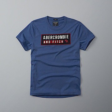 af a&f Abercrombie & Fitch 短袖 T恤 藍 0670