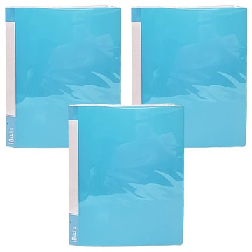 連勤 pp馬卡龍色系20入資料簿 lc-20mk b  藍色  3本