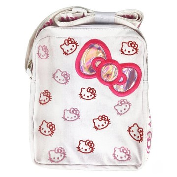 asdfkitty*特價 KITTY x MANUFATTO 大臉滿版帆布肩背包/斜背包-日本正版商品