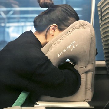 長途飛機充氣枕頭旅行枕便攜充氣u型枕抱枕旅行睡覺必備旅遊神器 名創家居館