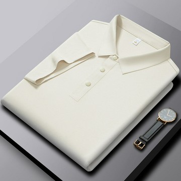 【新款熱賣】新款冰絲無痕polo衫男冰感夏季t恤輕奢男士迪桑平紋t潮流速干短袖