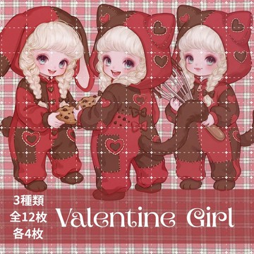 pinokkumashop 人物貼紙 女孩貼紙 拼貼素材