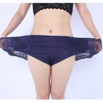 胖mm260斤外貿女內褲加肥加大碼牛奶絲中腰蕾絲鏤空性感三角褲頭