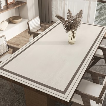 喬木居家 輕奢防燙隔熱皮革桌布  140 x 80cm  侘寂條紋  1個