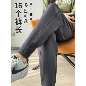 運動褲女春季寬松束腳顯瘦2025新款春秋款九分休閑褲子小個子衛褲