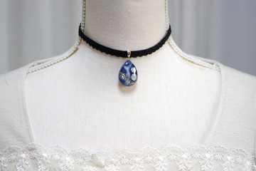 樹脂藝術 方形吊墜・夜色深處