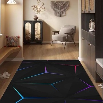 🌈🌈簡約3D家用大面積臥室牀邊地毯高級客廳地墊拍照活動專用地毯輕奢