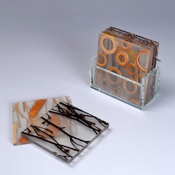 杯墊隔熱墊壺墊桌墊ins風家用創意手工防燙茶壺墊亞克力壓花