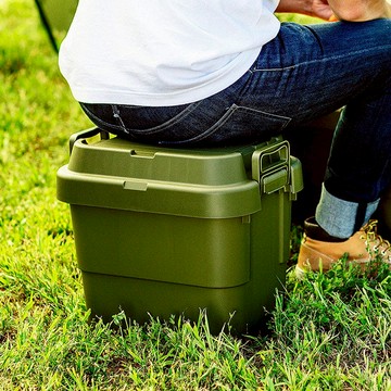 TRUNK CARGO二代 日製戶外掀蓋式耐壓收納箱(深型)-30L-3色可選 軍綠