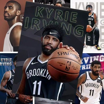 🔥臺灣熱賣⚡️凱里·歐文海報牆貼 NBA籃球全明星克布魯克林籃網隊明星周邊壁紙🎉