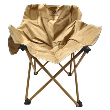 MOUNTAINHIKER 山之客 新款月亮椅 4X4防水72線600D牛津布 輕量便攜 人體工學設計 加寬加大椅面  米黃色  1個