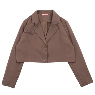 兩扣短版韓風西裝薄外套