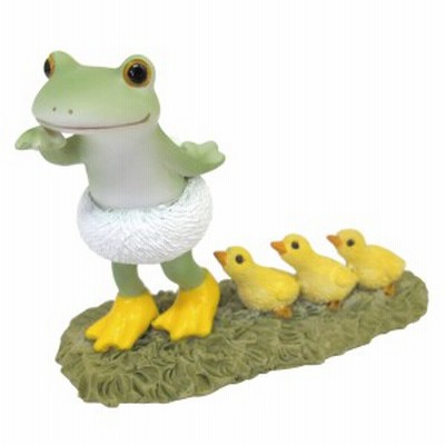 置き物 アヒルごっこ Copeau コポー （ カエル コポタロウ 置物 玄関 かえる 蛙 グッズ マスコット ミニチュア 雑貨 オーナメント インテ