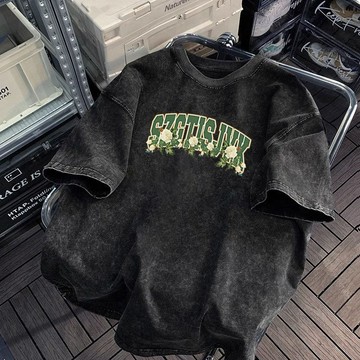 現貨！多圖案可選！美式水洗做舊印花短 T 做舊水洗 T 日系 Cityboy 寬鬆版型 柔軟親膚透氣 男生日常穿搭必備款