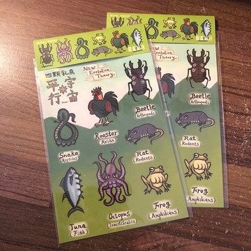 圖鑑貼紙//四顆乳房的平行宇宙