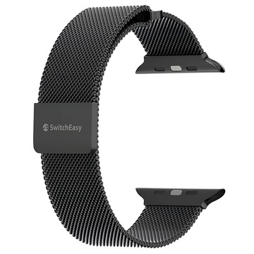 SwitchEasy 魚骨牌 Mesh S10 不鏽鋼米蘭磁吸錶帶 38適用  Apple Watch 40/41/42  黑色  1條