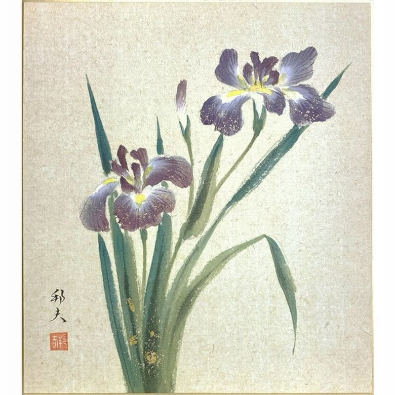 片山邦夫 菖蒲 2 色紙絵 絵画 日本画 春 初夏 花 端午の節句 メール便 ネコポス 通販 Lineポイント最大0 5 Get Lineショッピング