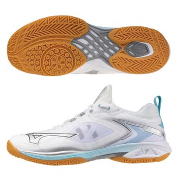 Mizuno 美津濃 Wave Claw Neo 3 [71GA247334] 男女 羽球鞋 襪套式 白銀