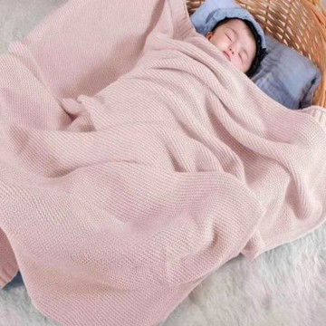 針織棉嬰兒車蓋毯抱被加厚沙發午睡毯毛毯蓋被家用母嬰批發直銷