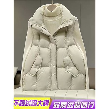 羽絨馬甲女短款2025秋冬新款時尚立領加厚保暖羽絨服背心時尚馬夾