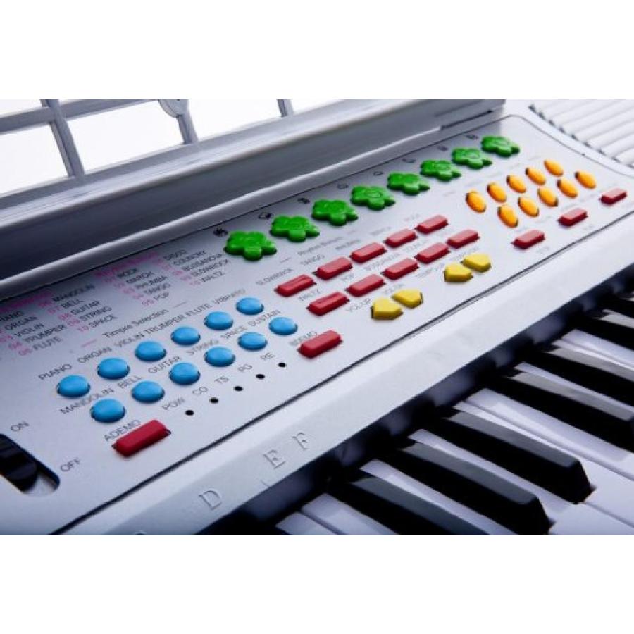 電子おもちゃ D'Luca Children 49 Keys Electronic Piano Music Keyboard Silver