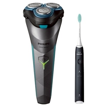 Philips 飛利浦 電競2系列 電動刮鬍刀/電鬍刀 + 音波牙刷  S2306 + HX2421  單一顏色