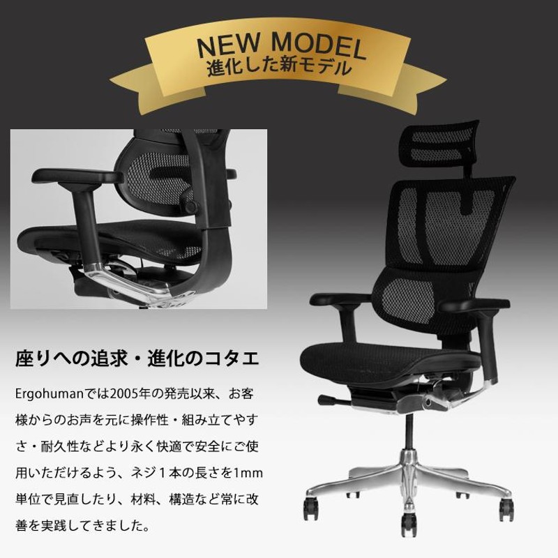 エルゴヒューマン フィット2 限定モデル・メーカー組立済完成品 Ergohuman Fit ヘッドレスト付 沖縄県・離島以外送料無料 |  LINEブランドカタログ