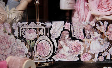 芍藥季 PET 紙膠帶 貝殼光 10米卷 現貨