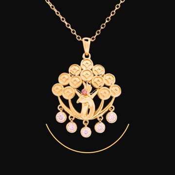 雀屏中選孔雀項鍊 (黃財神/旺事業運/招財/招貴人/招好運)