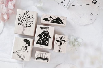 童話森林系列 木質手帳印章