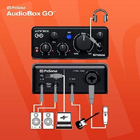 PreSonus AudioBox GO USB-C Audio Interface for music production with Studio One DAW Recording Software, Music Tutorials, Sound Samples and Virtual I