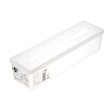 inomata 塑膠袋收納抽取盒 透明 廚房收納 節省空間  1個  8.6x29.5x7.1cm