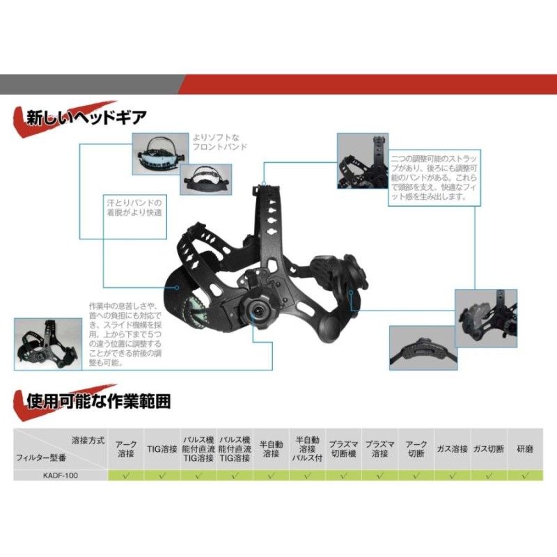 小池酸素工業 KOIKE 自動遮光溶接面 KADF-100 257-0238 | LINEブランドカタログ