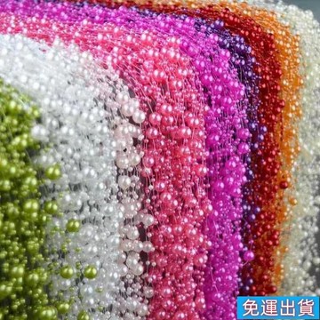 免運出貨🎉8+3mm滿天星魚線珍珠鏈條diy手工水母燈串珠鏈條髮飾材料魚線珠鏈