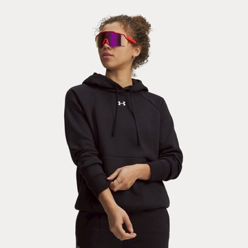 【UNDER ARMOUR】UA 女 Rival Fleece 長袖帽T_1379500-001