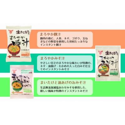 ふるさと納税 臼杵市 簡単・便利!3種類のフリーズドライみそ汁食べ比べセット(50食分)