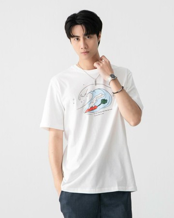 "我就爛"衝浪兔短TEE (白色)