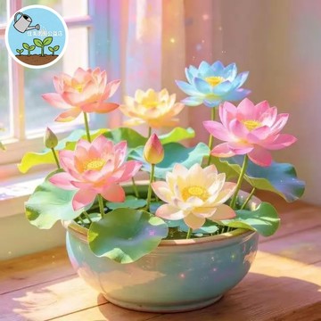 🪷四季開花碗蓮種子｜水培桌上蓮花｜新手必種好運蓮蓮｜已開口處理，免催芽超方便 3-7天快速發芽，成就感滿分
