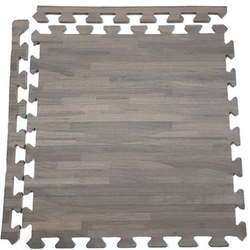 深拼花木紋地墊-48*48*1.2cm/4入 附邊條x2